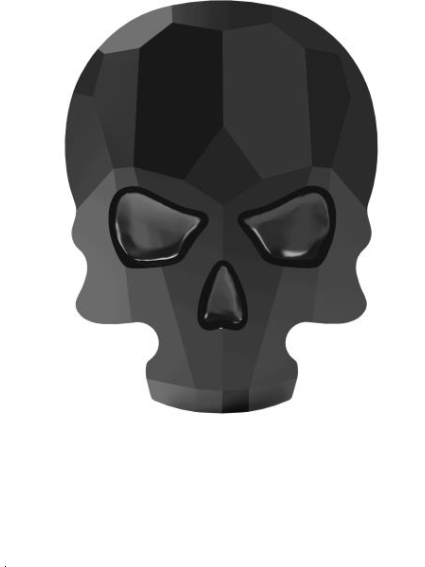 Skull flat back 14x10,5mm