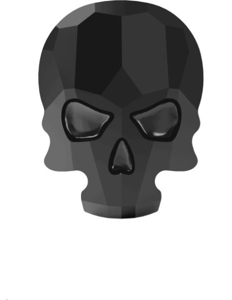 Skull flat back 14x10,5mm