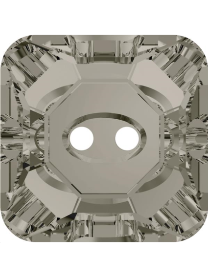 Bouton carré 12mm crystal satin f