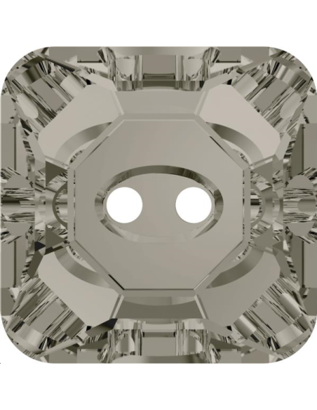  Bouton carré 12mm crystal satin f