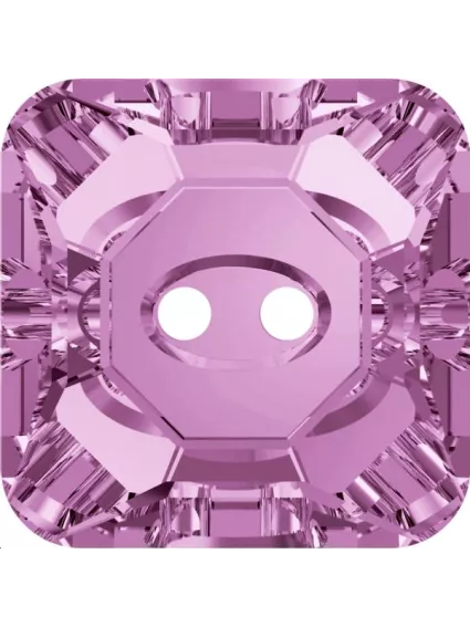 Bouton carré 12mm light amethyst