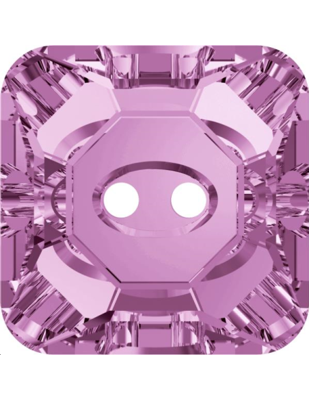 Bouton carré 12mm light amethyst