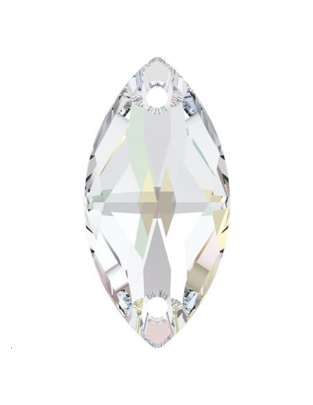 Pierre à coudre navette 18x9mm cr Pierre à coudre navette 18x9mm cr