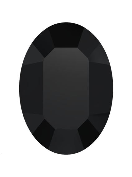 Cabochon oval 10X8mm Jet uf