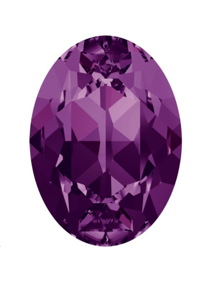 Cabochon 18X13mm Amethyst foiled