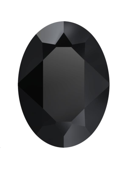 Cabochon18X13mm Jet unfoiled