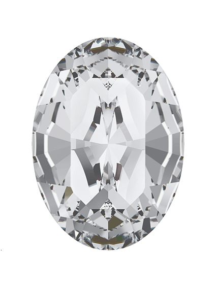 Cabochon oval10x8mm Crystal foiled