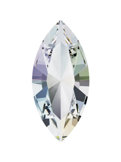 Navette 10X5 Crystal AB foiled