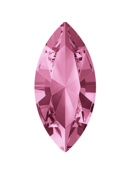 Navette 10X5 Light rose foiled
