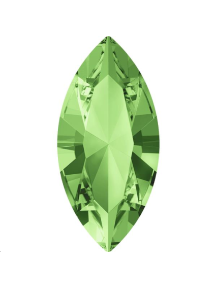 Navette 15X7 Peridot foiled