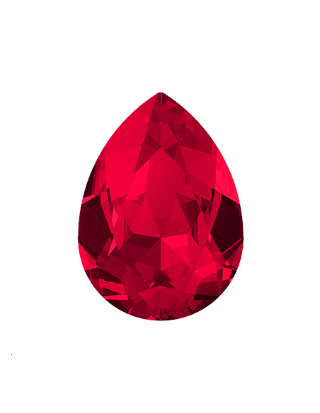 Goutte 14x 10mm scarlet foiled