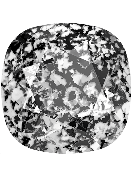 Cabochon carré 10mm cr black patina