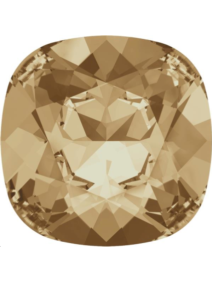 Cabochon carré 10mm crystal golden