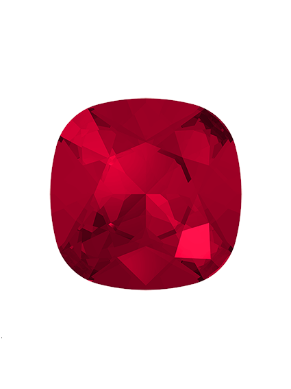 Cabochon carré 12mm scarlet foiled