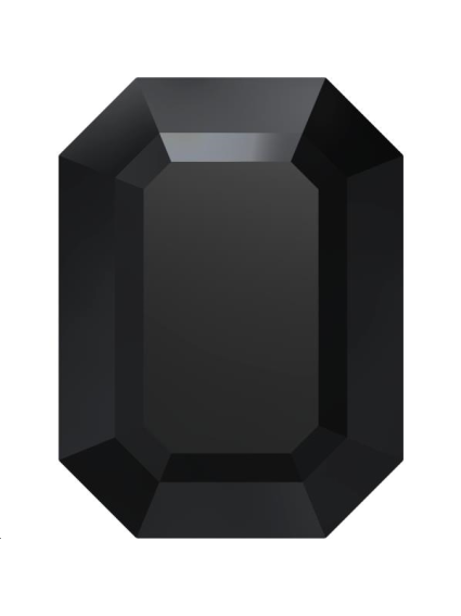 Cabochon 14X10mm Jet unfoiled