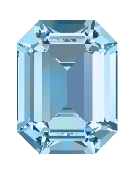 Rectangle 18X13mm Aquamarine foiled