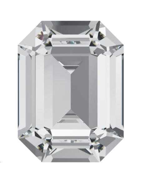 Rectangle 18X13mm Crystal foiled