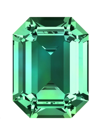 Rectangle 18X13mm Emerald foiled