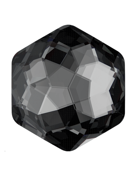 Fantasy hexagon 7.8x8.7mm cr silver