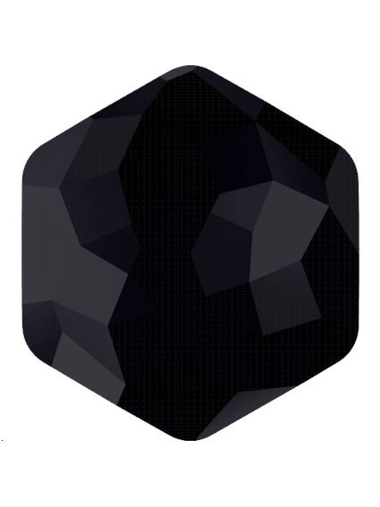 Fantasy hexagon 7,8x8,7mm jet