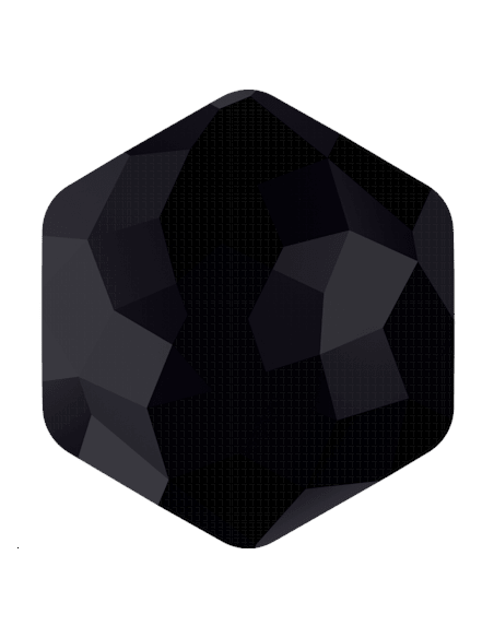 Fantasy hexagon 7,8x8,7mm jet