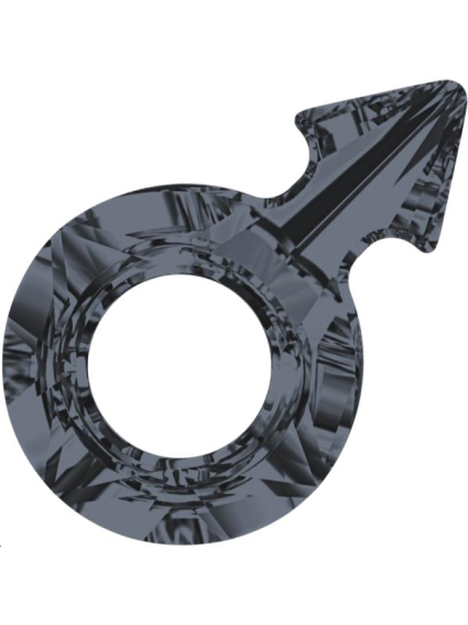 Male symbol 18x11,5mm Cr si  night