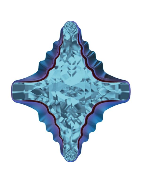 Rhombus tribe 19x17mm aqua met blue Rhombus tribe 19x17mm aqua met blue
