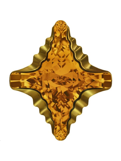 Rhombus tribe 19x17mm topaz dorado