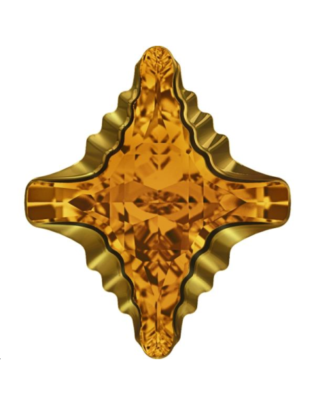 Rhombus tribe 19x17mm topaz dorado