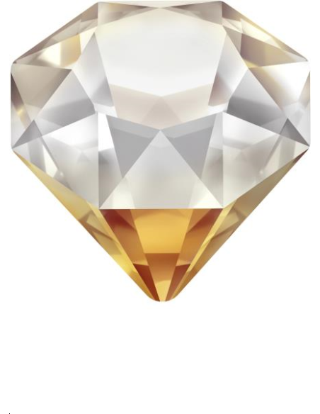 Tilted chaton 12mm cr copper foiled