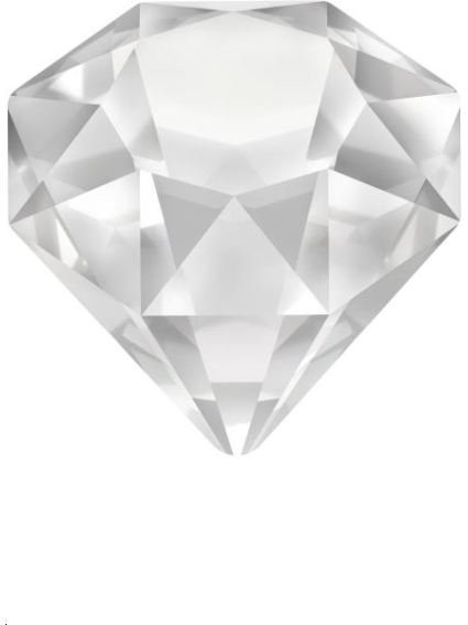 Tilted chaton 12mm crystal foiled