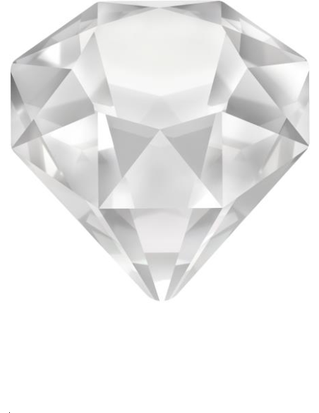 Tilted chaton 12mm crystal foiled Tilted chaton 12mm crystal foiled