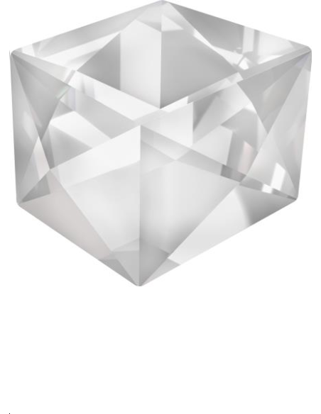 Tilted dice 19mm crystal foiled Tilted dice 19mm crystal foiled