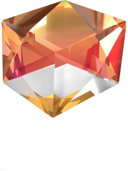 Tilted dice 19mm cr red copper