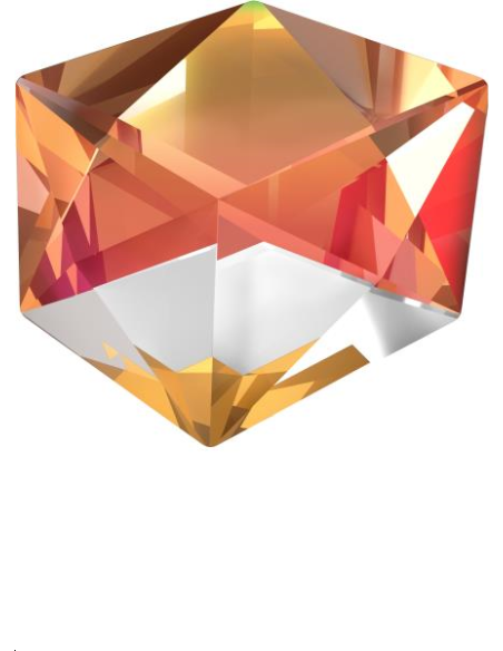 Tilted dice 19mm cr red copper