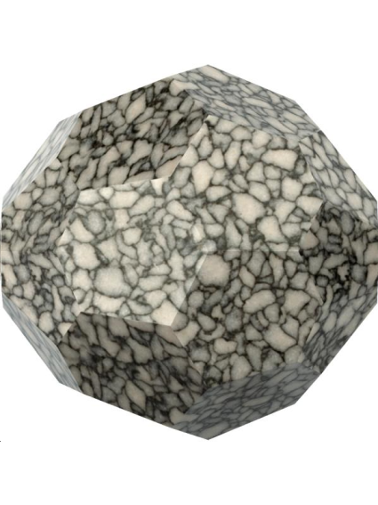ronde 10mm marbled ivory