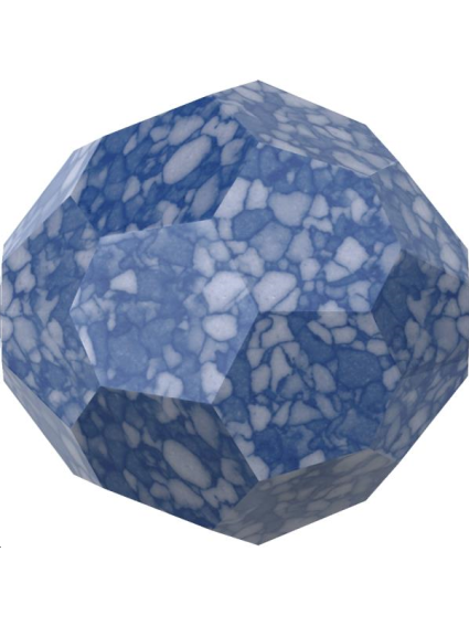 ronde 10mm marbled blue