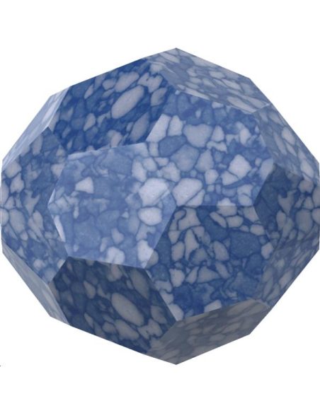 ronde 10mm marbled blue