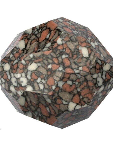 ronde 10mm marbled terracota