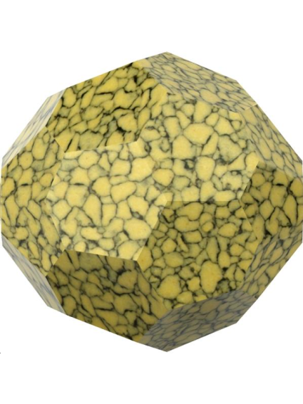 ronde  10mm marbled yellow