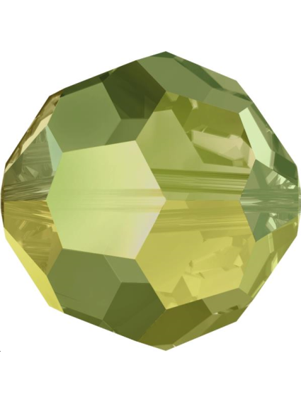 ronde 4mm crystal Iridescent green