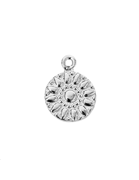 Pendentif rond décor soleil 11,2mm