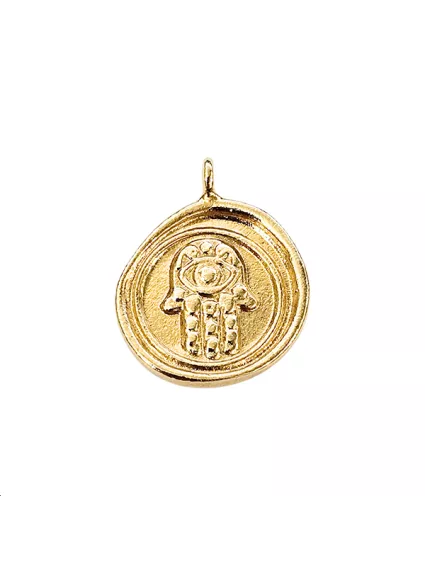 Pendentif rond décor main de fatma