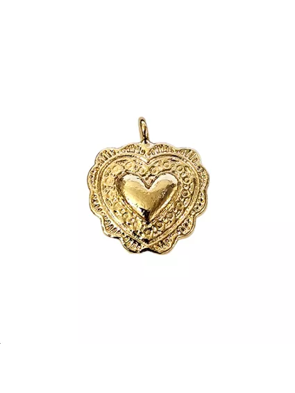 Pendentif médaillon coeur 13mm