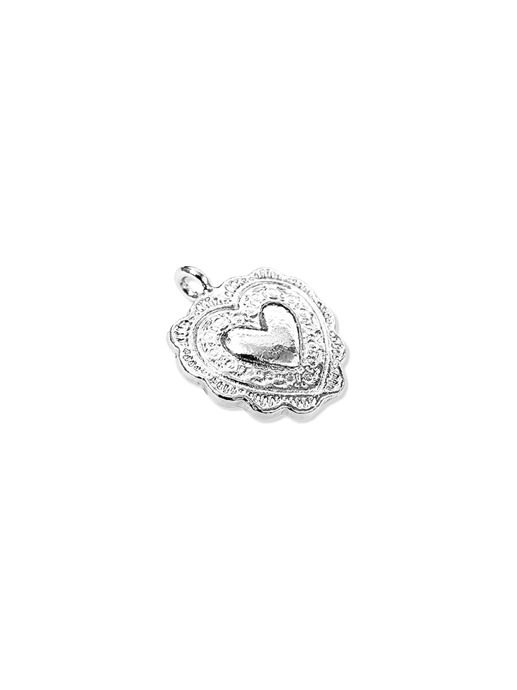Pendentif médaillon coeur 13mm