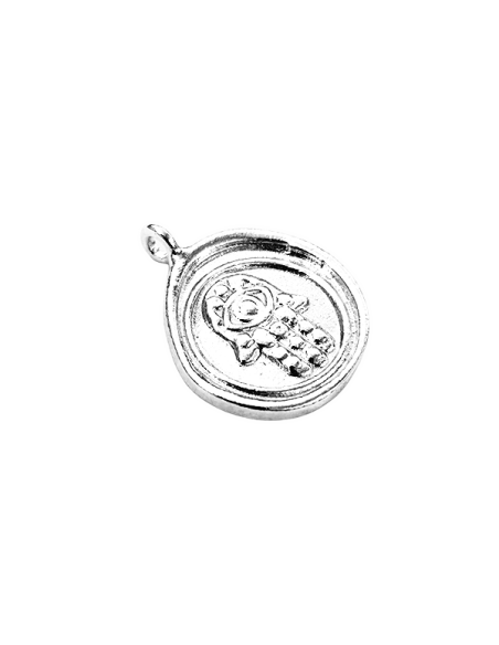 Pendentif rond décor main de fatma