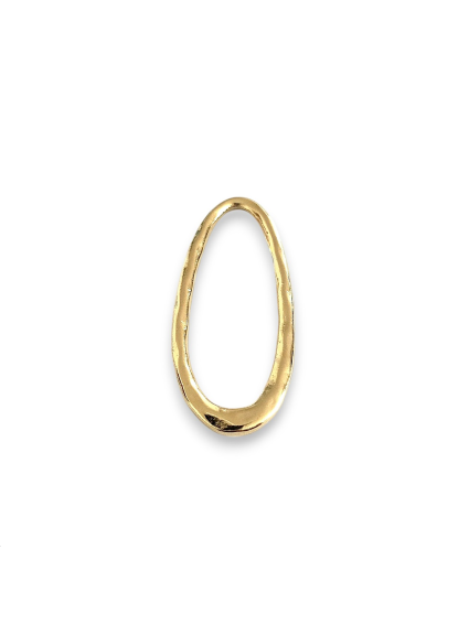 Anneau goutte irrégulière 48x21mm