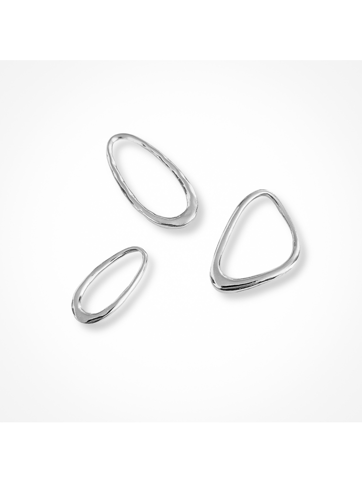 Anneau goutte irrégulière 29x14mm