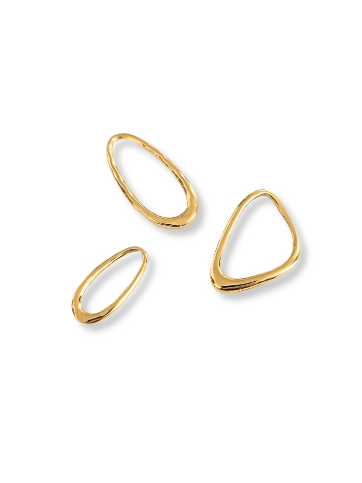 Anneau goutte irrégulière 29x14mm