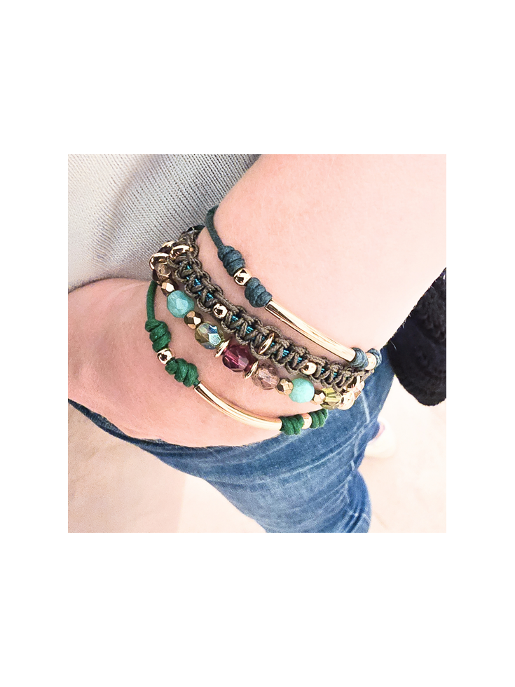 Bracelet tissage macramé - Atelier bijoux DIY Pearl Access